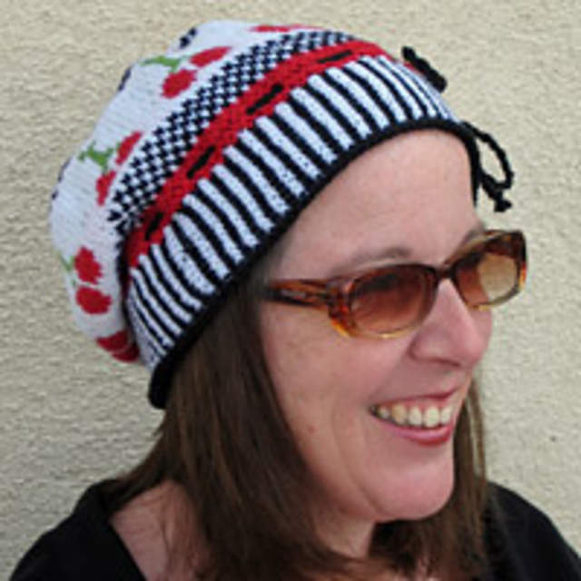 Checkered Cherries Slouch Hat