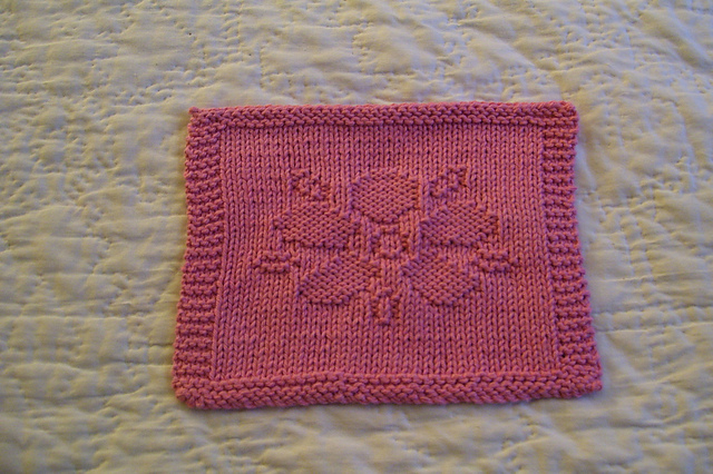 Tudor Rose dishcloth
