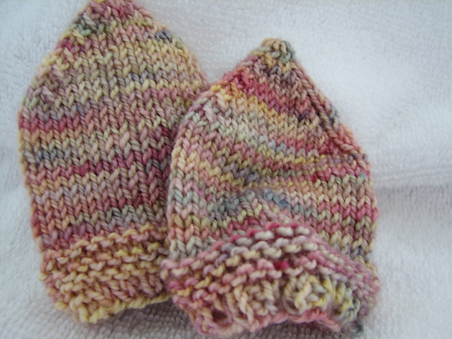 Striped Baby Mitts