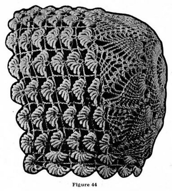 Bonnet in Roll-Stitch with Strawberry Crown