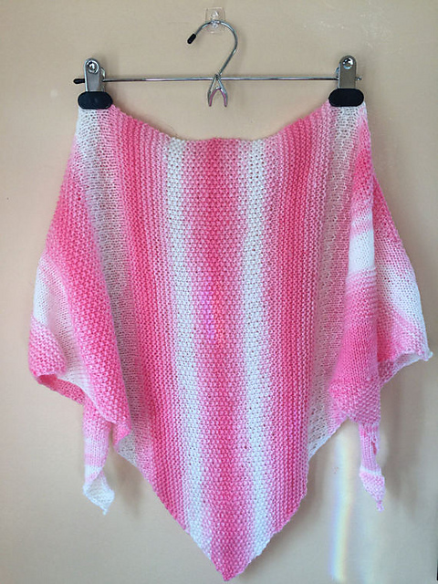 Pink Horizontal Gradient Shawl