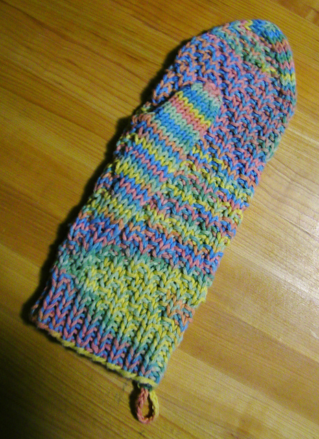 Seersucker Stitch Bath or Dishwashing Mitt