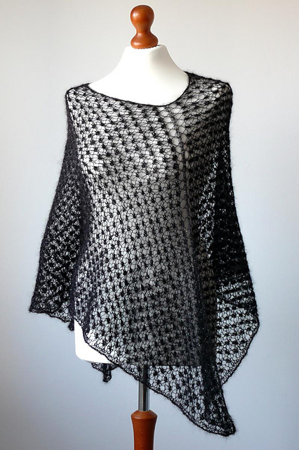 Drops on the Spiderweb Poncho