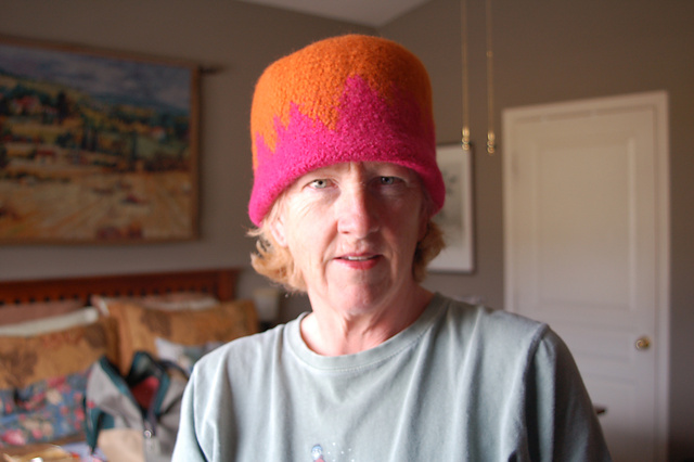 Felted Crocheted Beanie