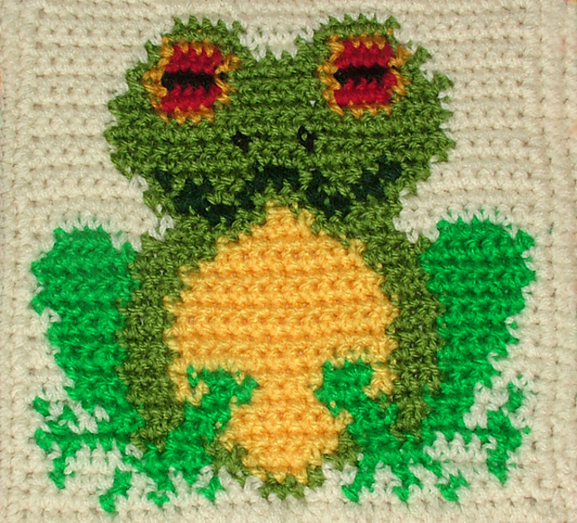 Tapestry Crochet Frog