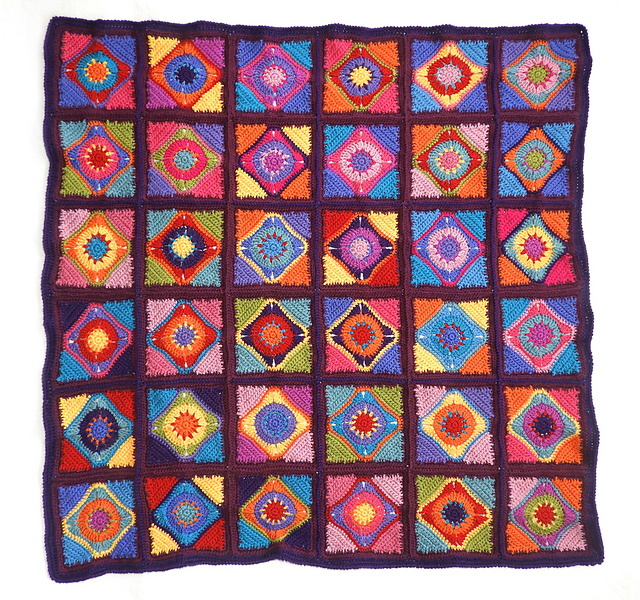 Diamond Motif Afghan Rug