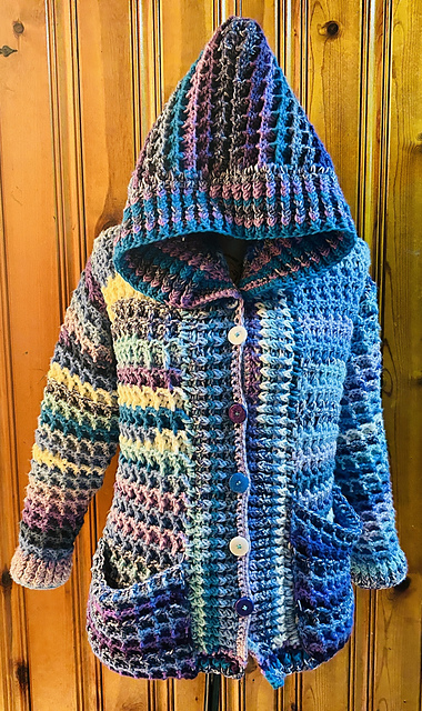 Hooded Waffle Cardigan
