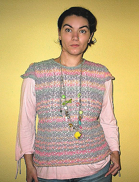 33 Sweater with Eyelet Pattern