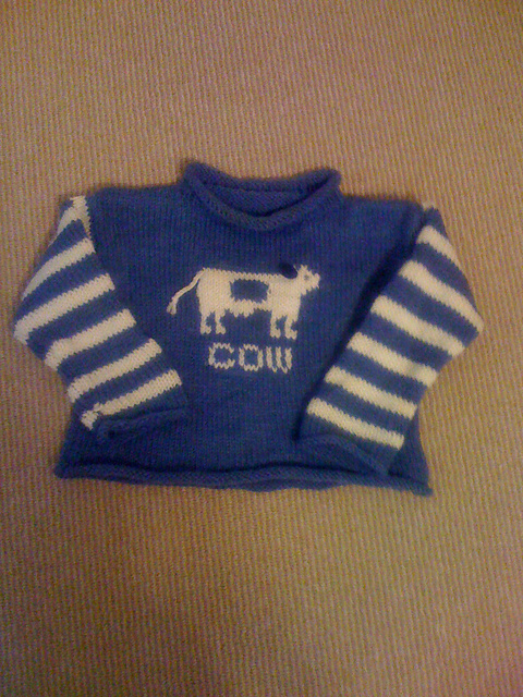 #19 Cow Sweater (& #18 Hat)