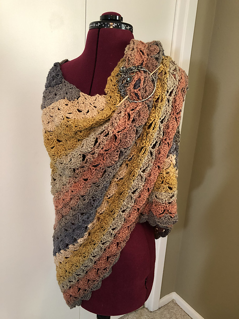 Dahlia Blooms Shawl