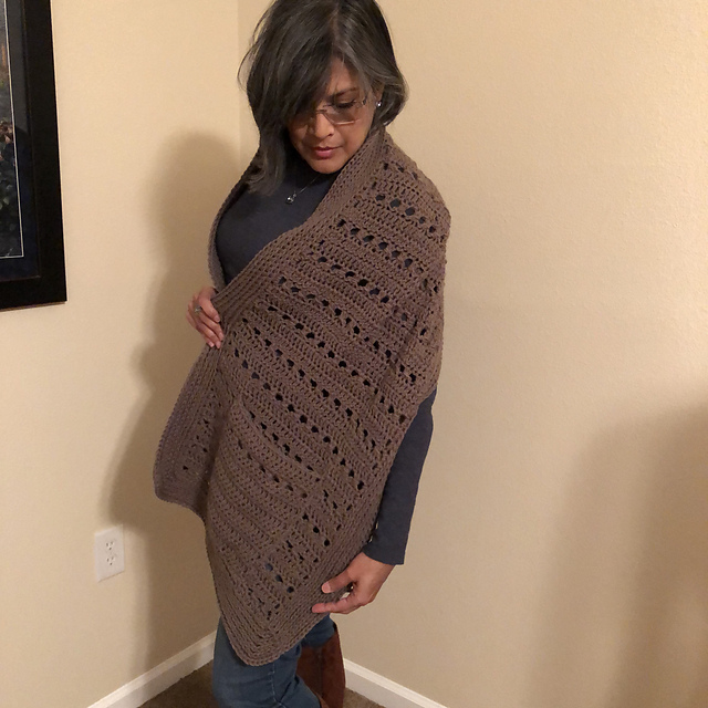 Wrap Stitch Pocket Shawl Wrap
