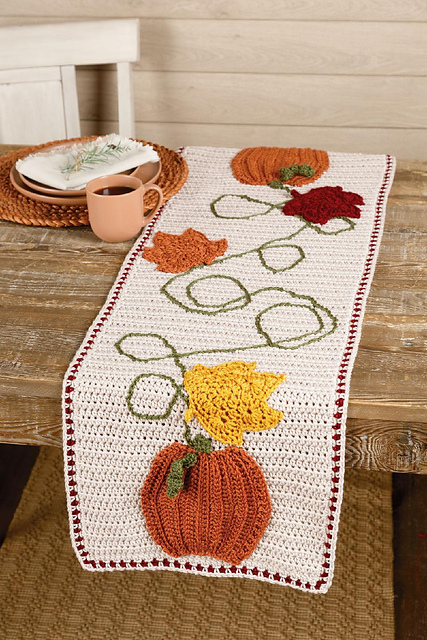 Pumpkin and Vines Table Runner