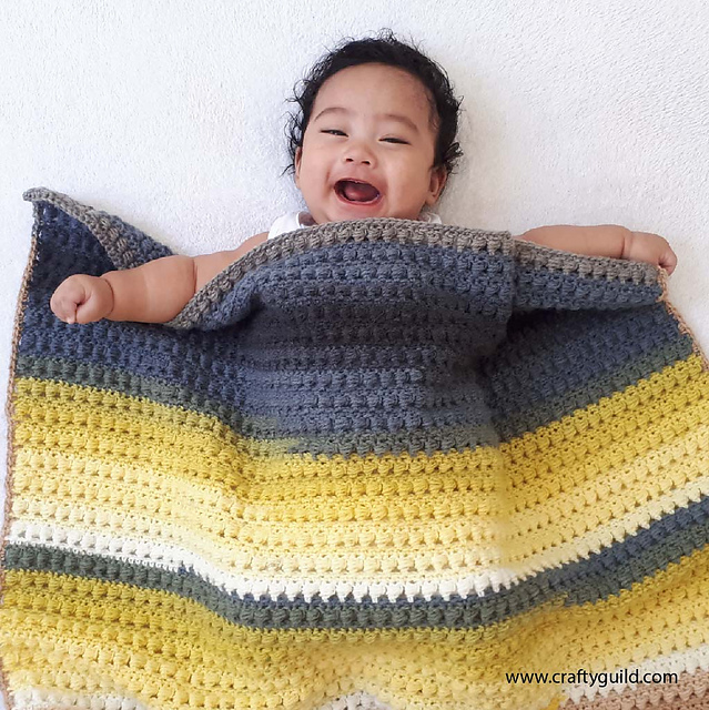 Ravelry Bead Stitch Baby Blanket pattern by Rhea Papellero