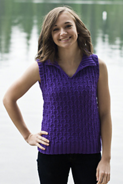 Woman's Textured Sleeveless Pullover