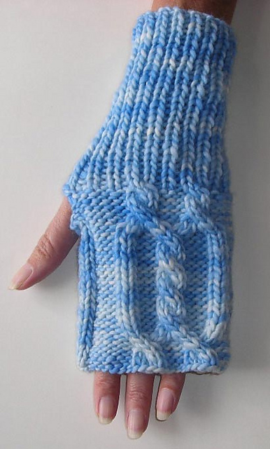 Cable Fingerless Mittens