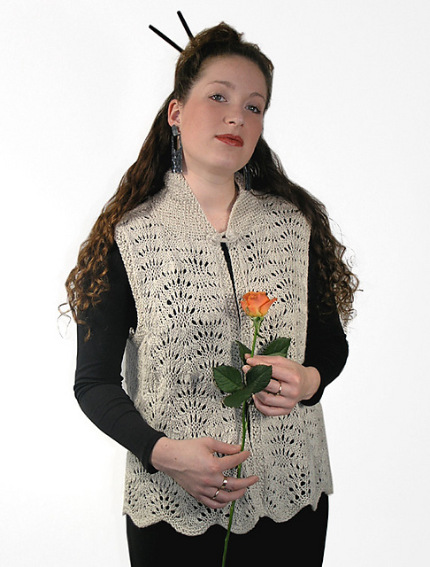 Peacock Plumes Hip Length Vest