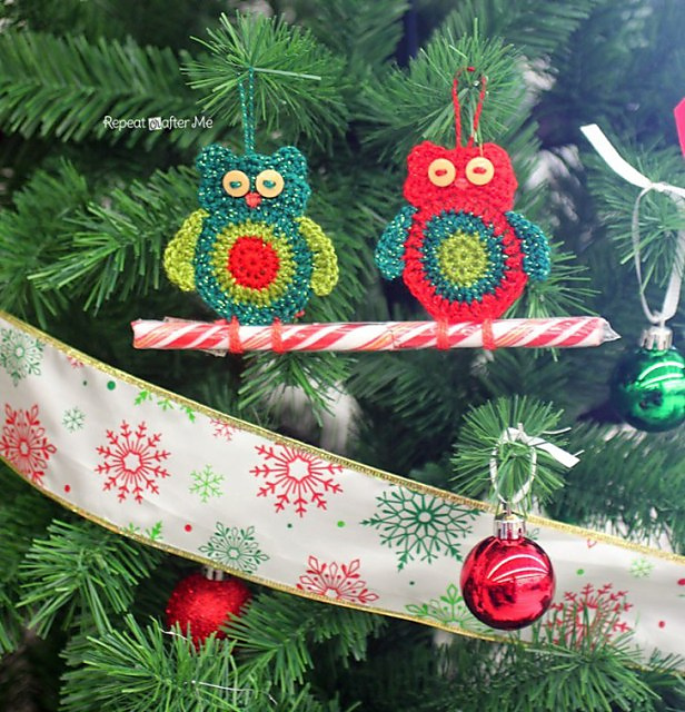 Owl Candy Cane Ornament