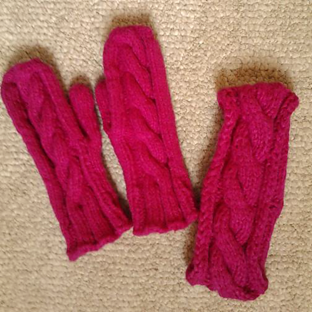 8-Stitch Cable Top-Down Mittens