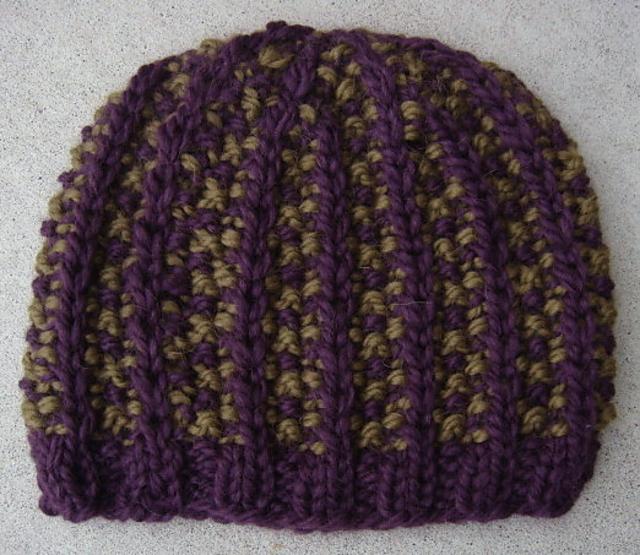 slip stitch hat & fingerless mitts