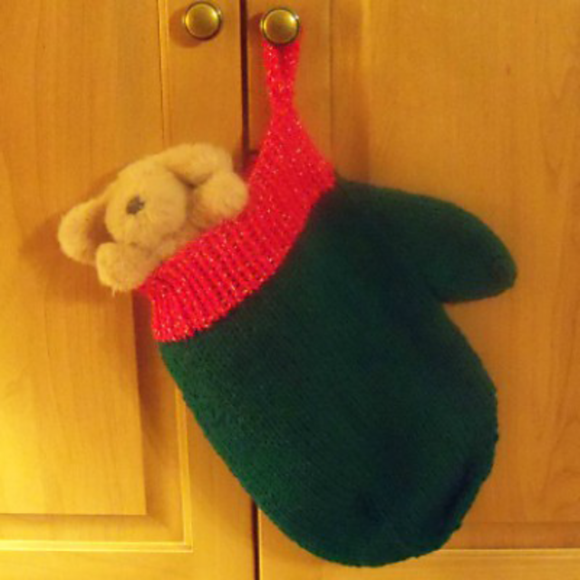 Knit Mitten Christmas Stocking