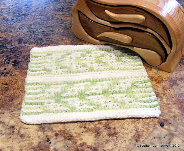 Split Crescents Knit Dishcloth
