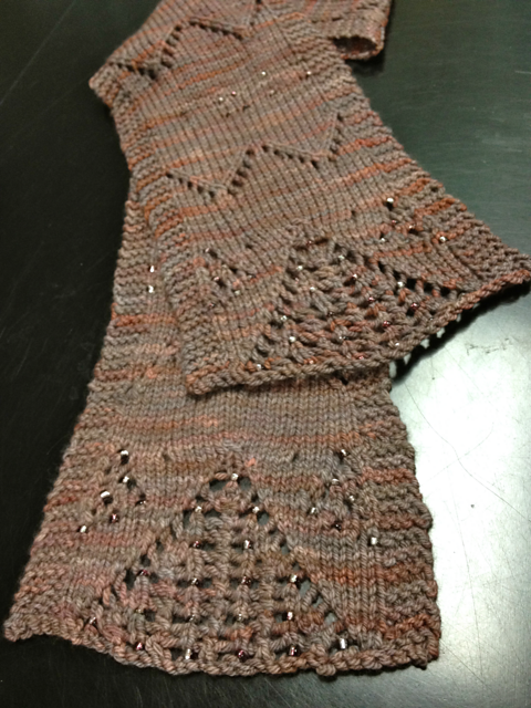 Beaded Lace Edge Scarf