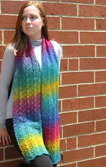 Cascading Rainbows Lace Scarf