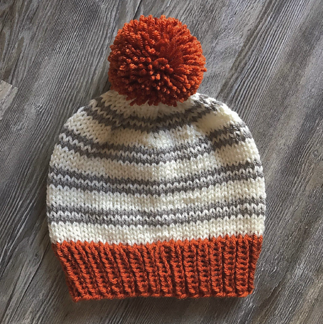 Fall striped beanie