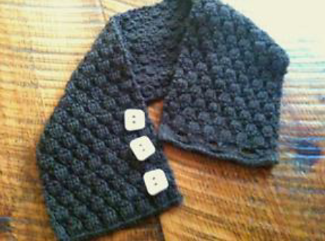 Sara's Knitted Button Neck Warmer