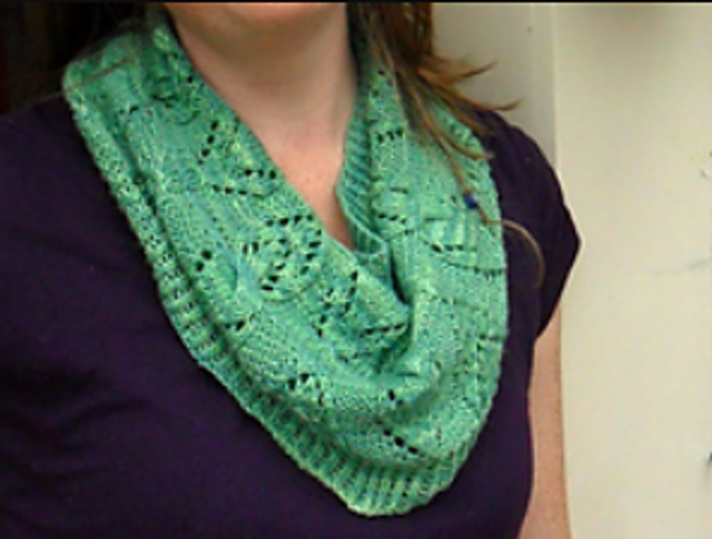 Cabled Lace Cowl