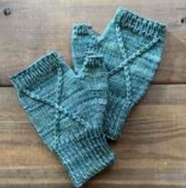 Crossroads Fingerless Mitts
