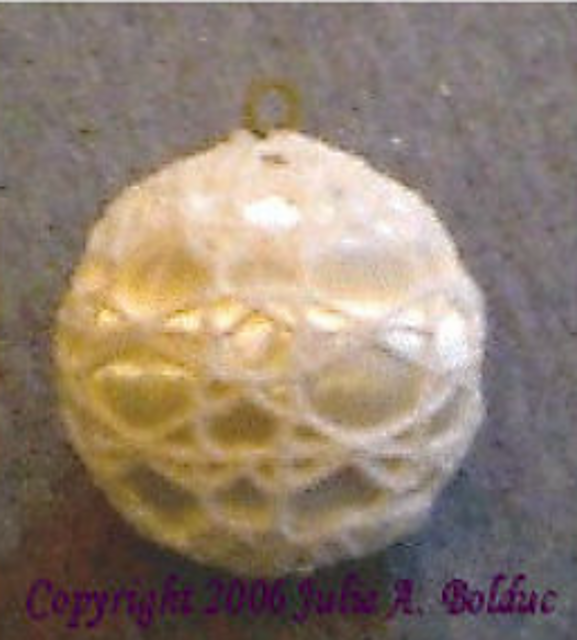 White on White Ball Ornament