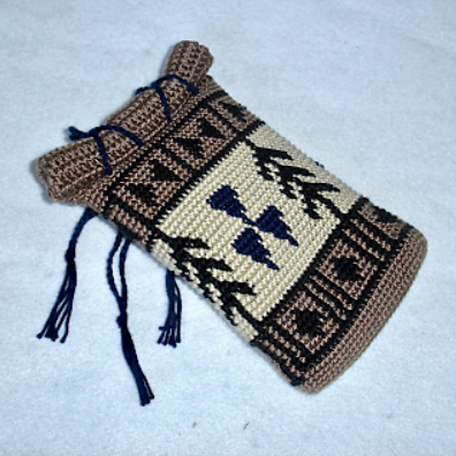 Roll-Top Tapestry Bag