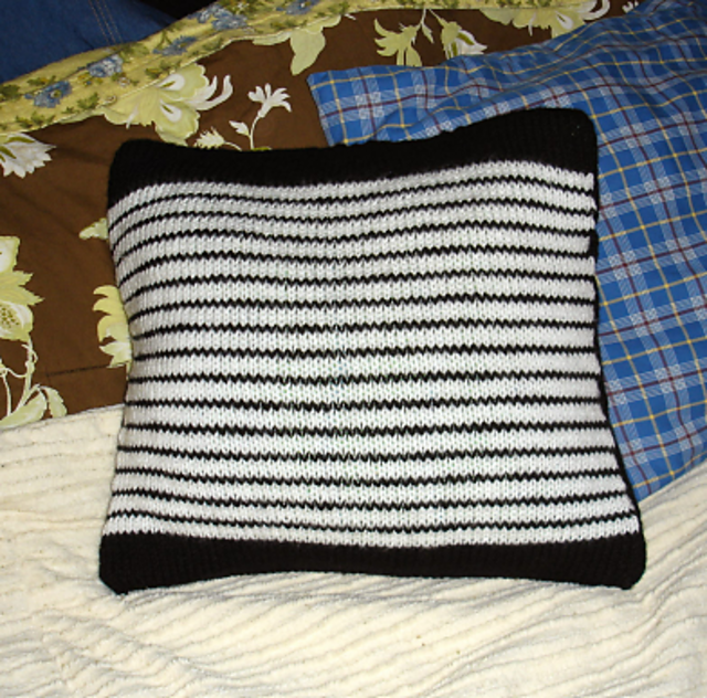 Black & White Striped Pillow Cover