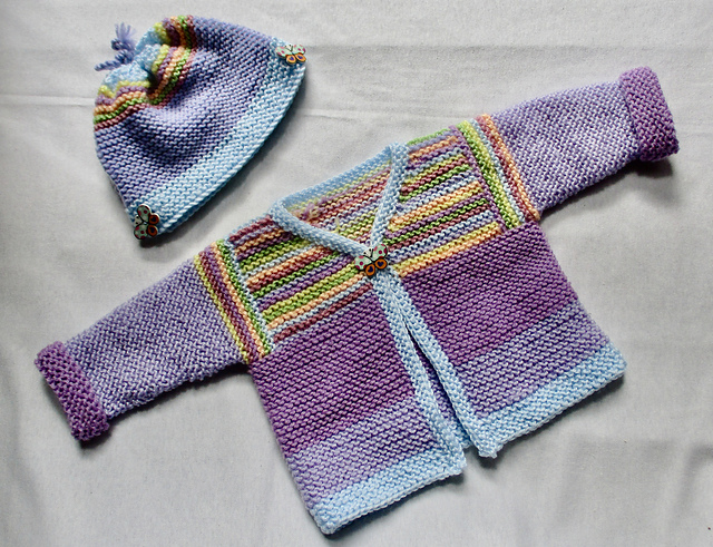 Knitting by Numbers Cardi, Hat and Bootees