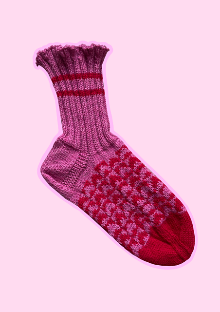 Jaquard Heart Socks