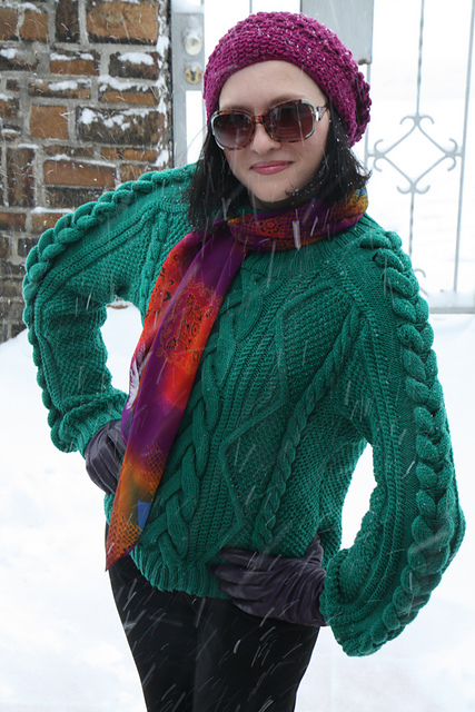 Pullover mit Zopfmuster