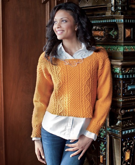 Bavarian Cropped Lattice Pullover
