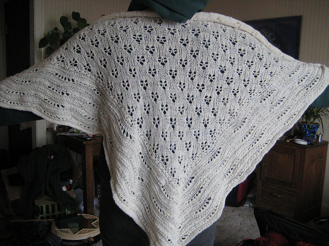 Violets by the River Shawl/Scarf