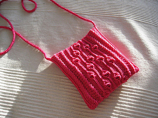 Cabled Purse