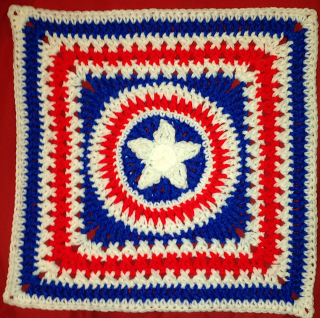 Ravelry: Patriotic Star Square 12" pattern by Rik Gillette