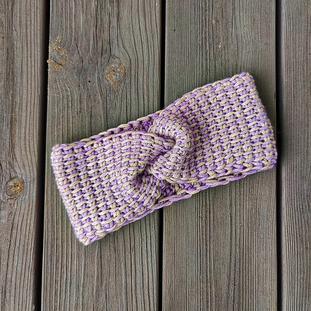 Linen Headband - Tunisian Crochet