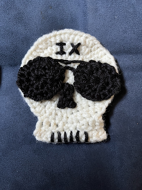 Locked Tomb skull appliqué