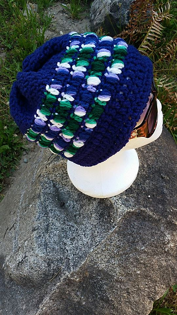 Puff Stitch Slouchy Hat Pattern