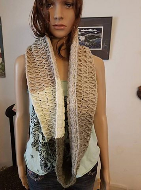 Arrow Stitch Infinity Scarf