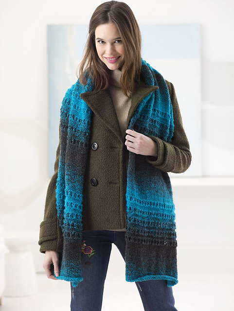 Eyelet Furrow Shawl