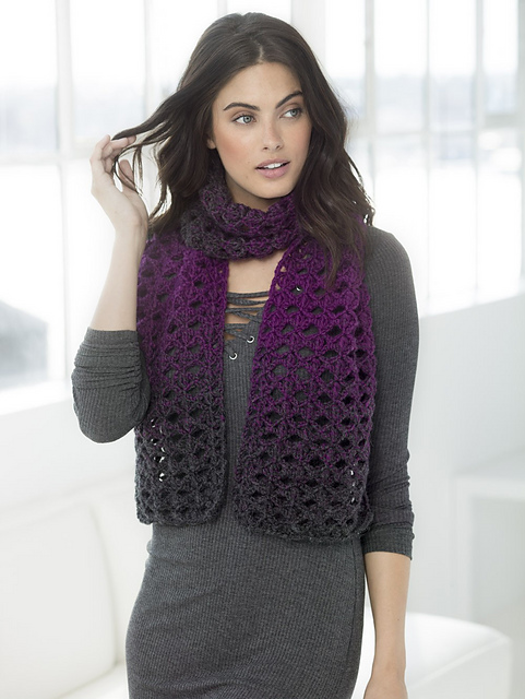 Eyelets and Clusters Scarf