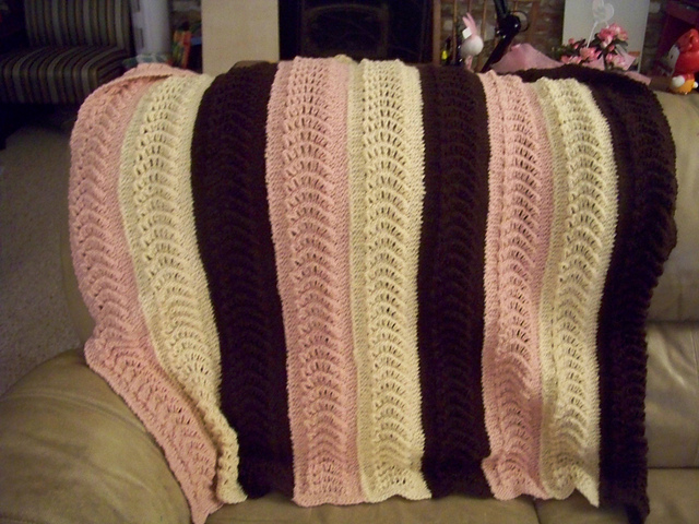Garter Stitch Ridge Afghan