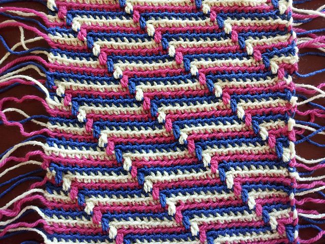 OpArt Fringed Scarf