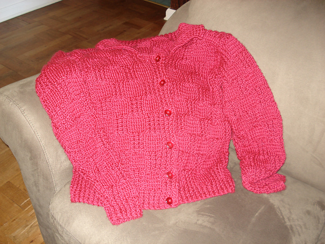 14b Raspberry Twinset (cardigan)